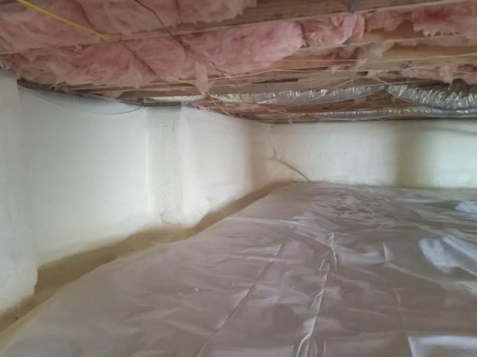 Crawl space encapsulation with closed-cell spray foam for Attic Insulation in Leisure City